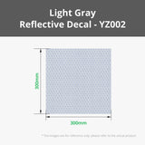 Light Gray Reflective Decal Sheet (5pcs)